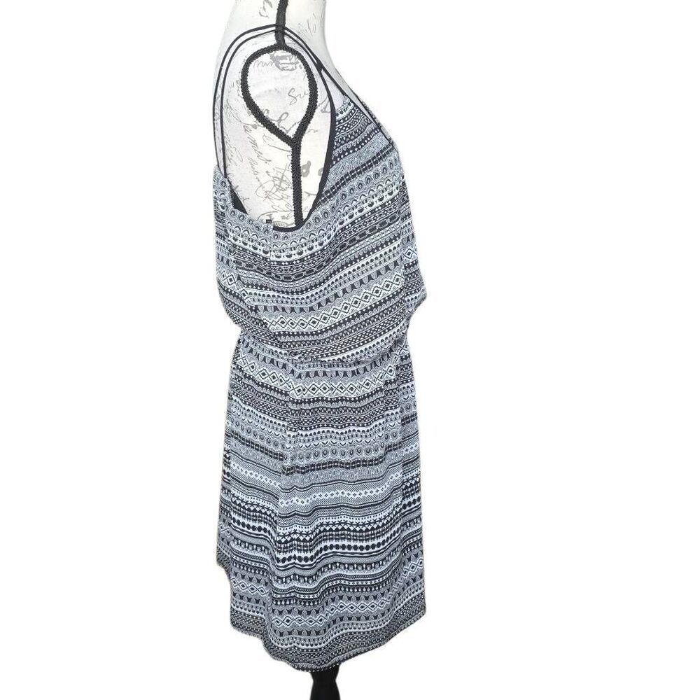 City Triangles Women's Size XL Black White Blouson Cami Dress - Picture 5 of 5